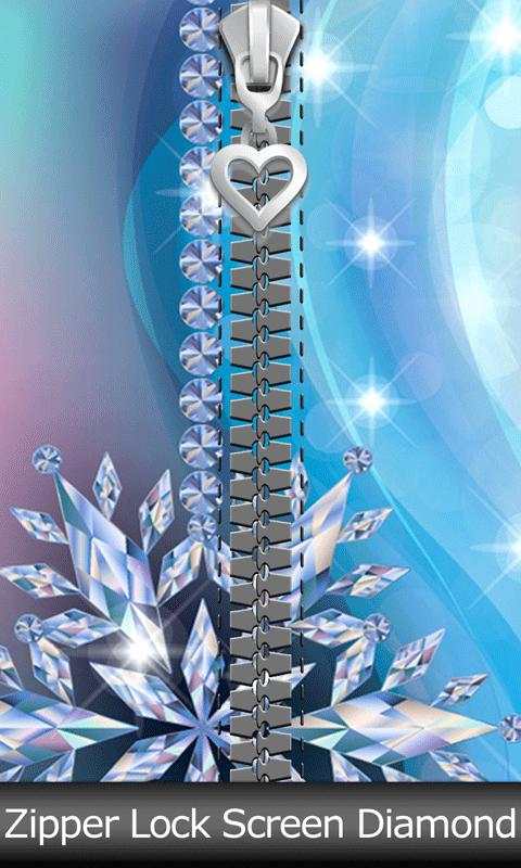 Zipper Lock Screen Diamond screenshot 1