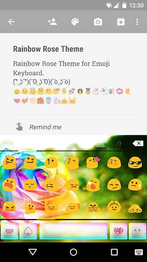 Rainbow Rose Emoji Keyboard screenshot 2