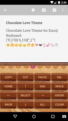 Chocolate Love Emoji Keyboard screenshot 3