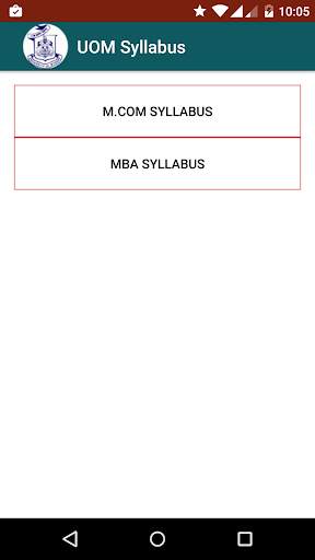 UOM MBA and MCOM Syllabus screenshot 2