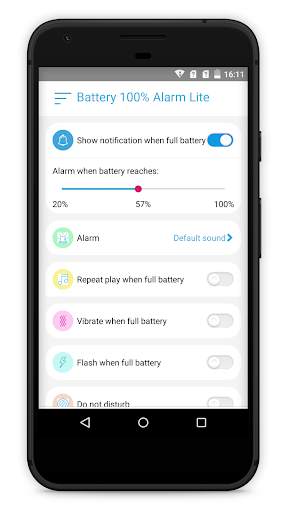 Battery 100% Alarm Lite screenshot 2