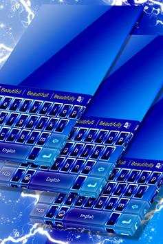 Neon Blue Keyboard Theme screenshot 1