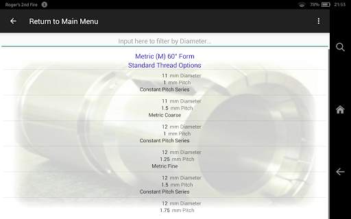 Centor Thread Check Calculator - Free Trial screenshot 11