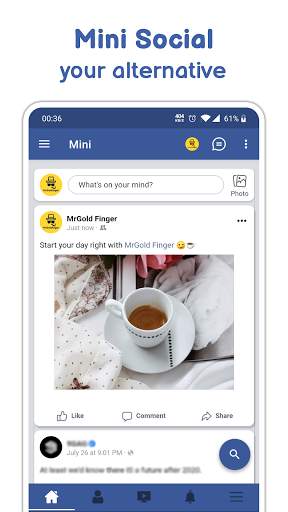 Mini for Facebook - Mini Social screenshot 1