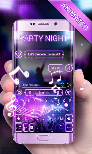 Party Night GO Keyboard Animated Theme screenshot 5