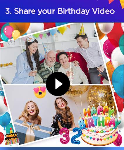 Birthday video maker with phot screenshot 3