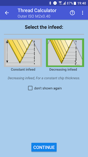 Thread calculator screenshot 3
