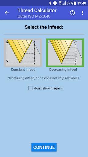 Thread calculator screenshot 3