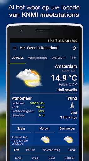 Het Weer in Nederland - Gratis verwachting, radar screenshot 1