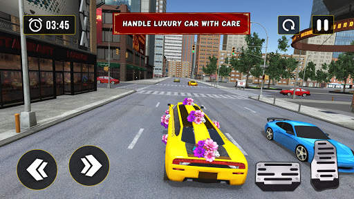 Luxury Wedding Limousine Taxi: 3D Car Driving 2021 screenshot 3