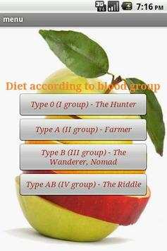 Diet according to blood group screenshot 2
