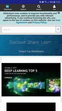 Learn and Share via SlideShare screenshot 2