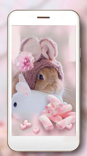 Bunnies Pink Live Wallpaper screenshot 3