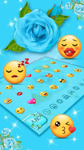 Papan Kekunci Biru Rose screenshot 3