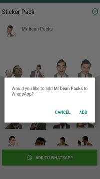 Funny Stickers Mrbean WAStickerapps screenshot 2