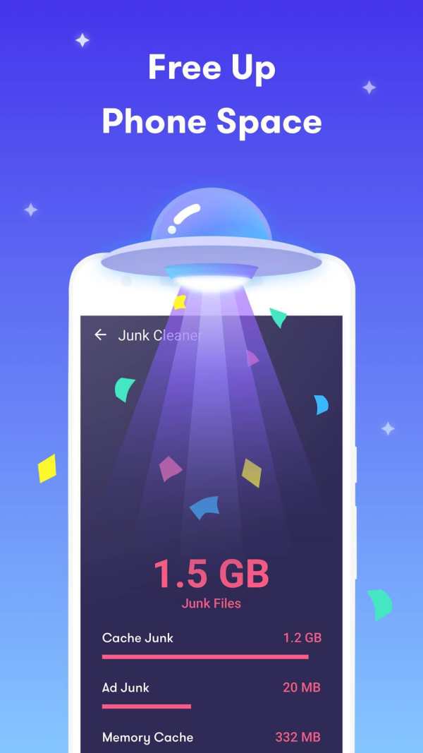 UFO Cleaner : Junk Clean + Task Killer & Booster screenshot 2