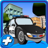 Cartoon City Police Parking 3D icon