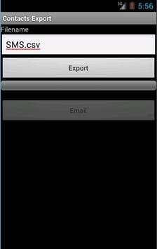 Contacts / SMS /LOG CSV Export screenshot 2