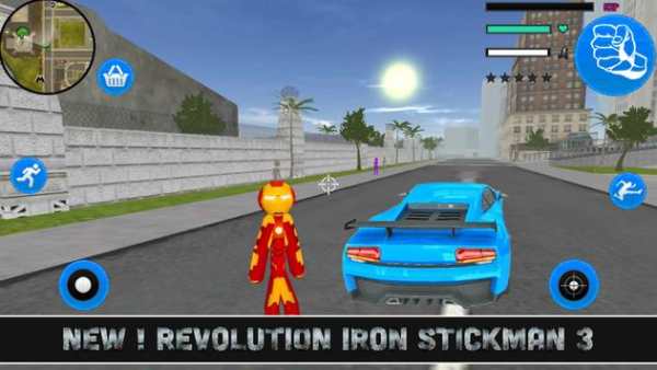Battle Iron Stickman 3 Gangster Crime - Rope Hero screenshot 1