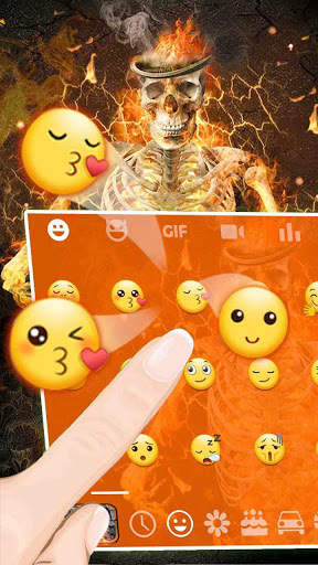 Fire Skull Keyboard screenshot 3