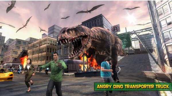 Angry Dino Transporter Truck screenshot 3