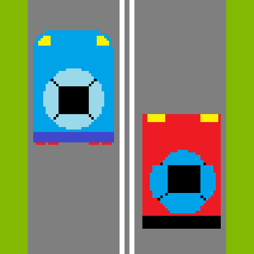 Car overtake icon