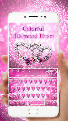 Colorful Diamond Heart Keybaord screenshot 3