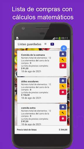 Lista de compras con precio screenshot 1