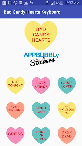 Bad Candy Hearts Keyboard Stickers for Gboard screenshot 3