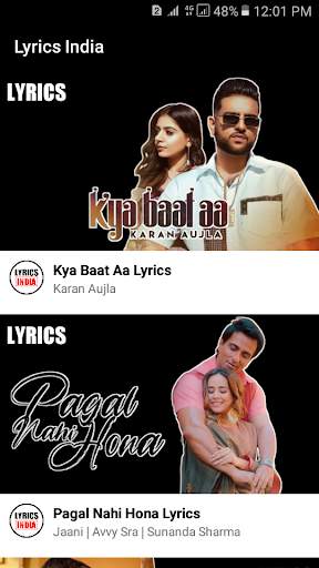 Lyrics India - New Song Lyrics App screenshot 2