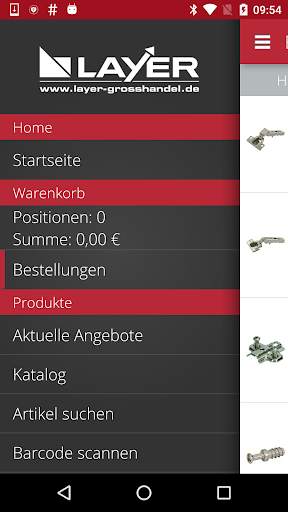LAYER-Grosshandel Shopping App screenshot 1