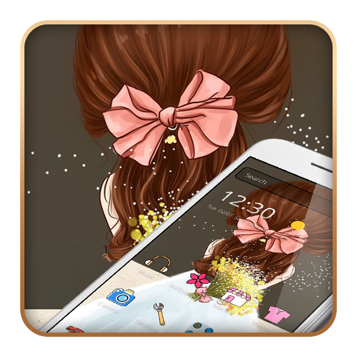 Cartoon Wedding Cute Girl Theme icon