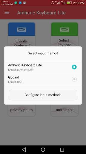 Amharic Keyboard Lite screenshot 3