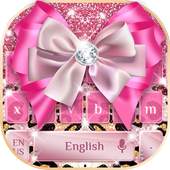 Pink Glitter Cheetah Keyboard 10001003