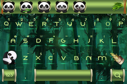 Lovely Panda  Keyboard Theme स्क्रीनशॉट 1