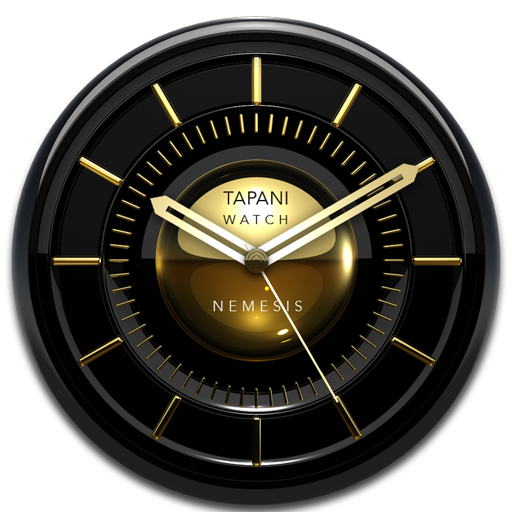 NEMESIS Designer Clock Widget black gold icon