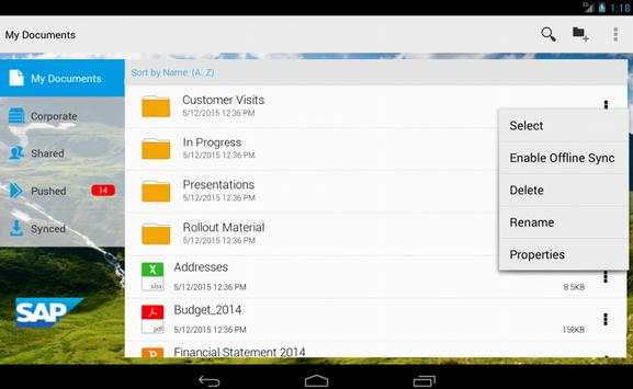 SAP Mobile Documents screenshot 7