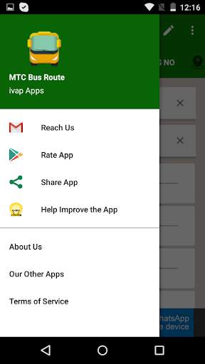 MTC bus route screenshot 4