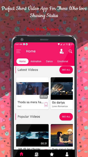 Vidmo-Video status app 2019 screenshot 1