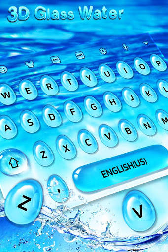 3D Glass Water Keyboard screenshot 2