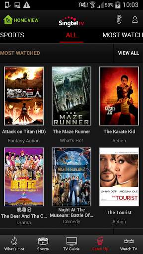 Singtel TV GO screenshot 2