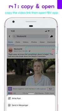 FBV Video Downloader, a facebook video downloader screenshot 1