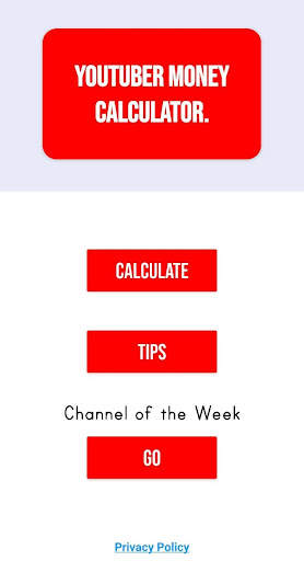 YouTuber Money Calculator - Views and Subscribers स्क्रीनशॉट 1