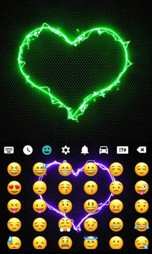 Electric Heart Keyboard Theme screenshot 2