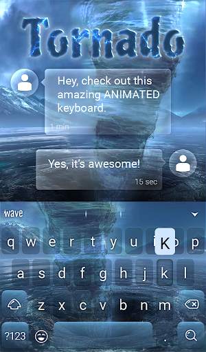 Tornado Animated Keyboard   Live Wallpaper 3 تصوير الشاشة