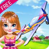 Girl Clean Up Plane Toy 1.6