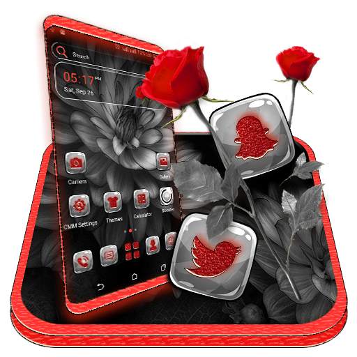 Monochrome Flower Launcher Theme 1.0.0