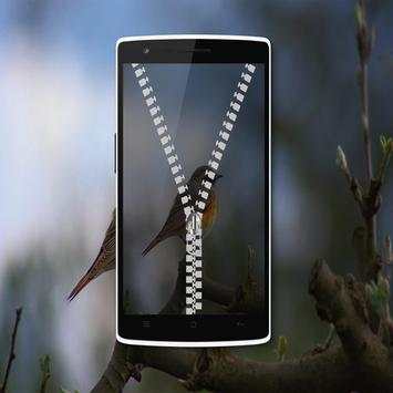 Bird Zipper Lock Screen screenshot 2