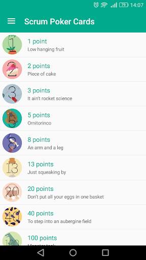 Scrum Poker Cards 1 تصوير الشاشة