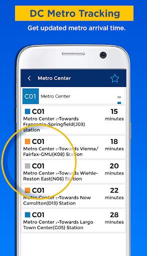 DC Metro & Bus Tracker screenshot 1